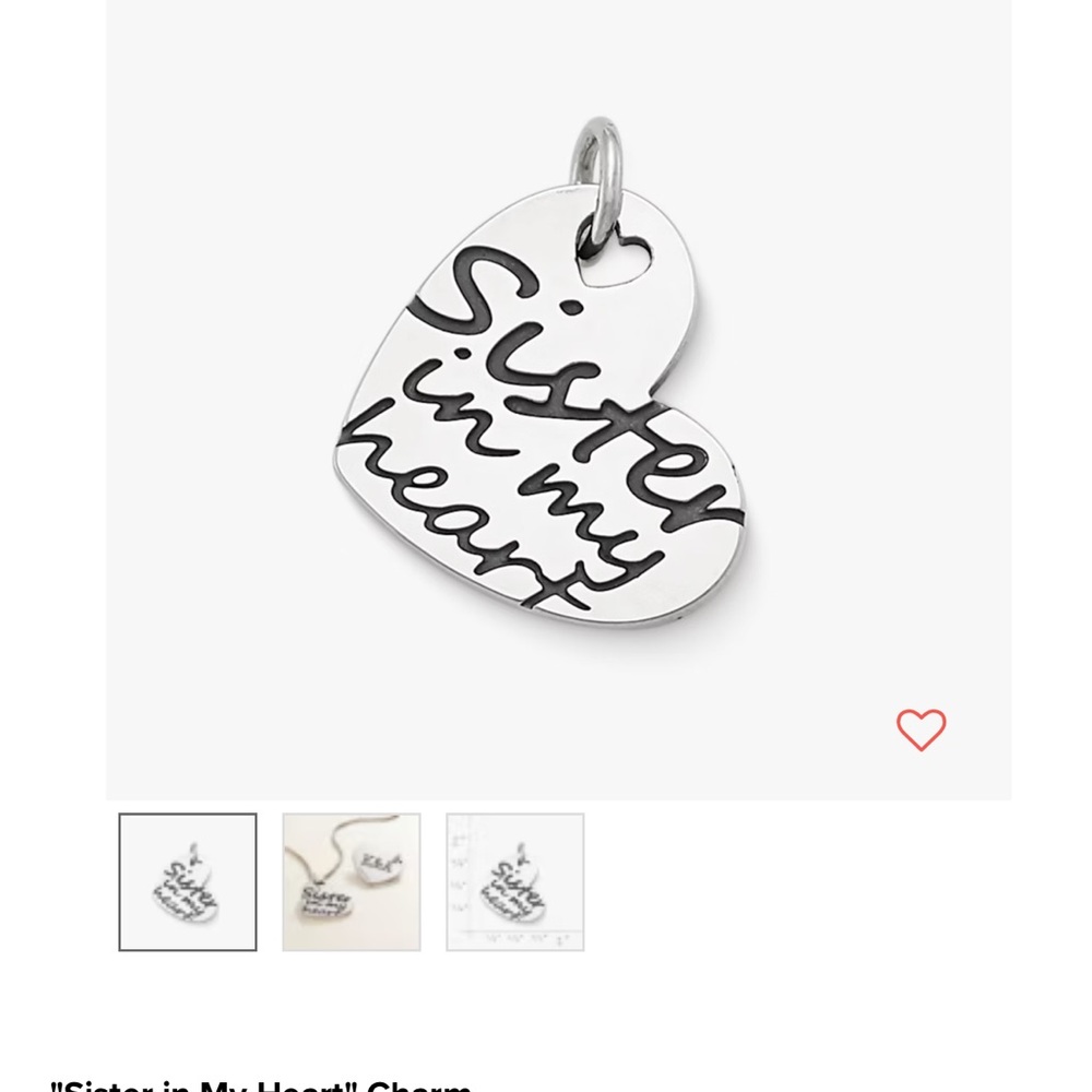 Silver Heart Charm Pendant